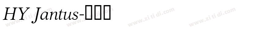 HY Jantus字体转换